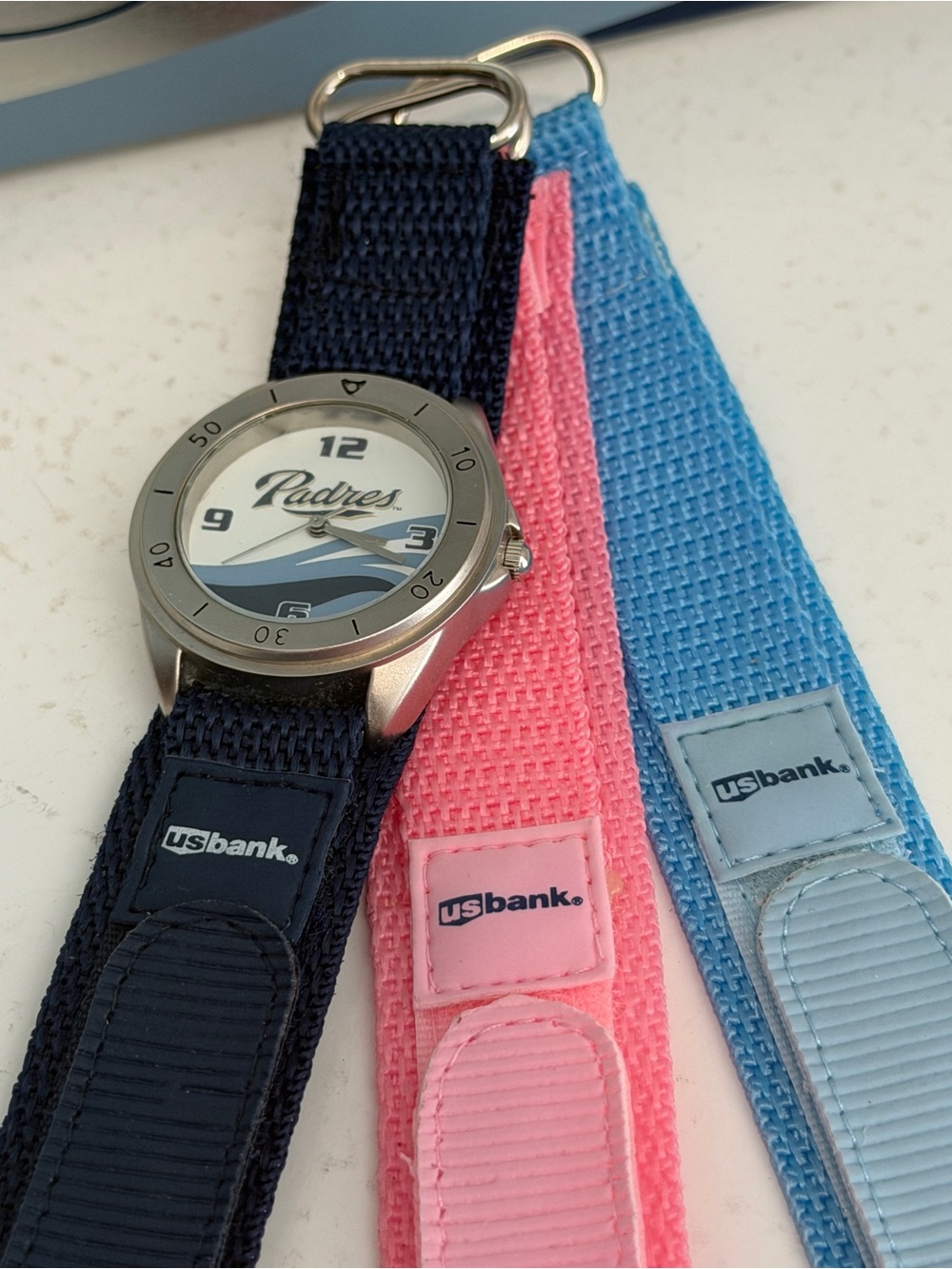 NEW Vintage US Bank MLB JR Padres Watch , Three Bands